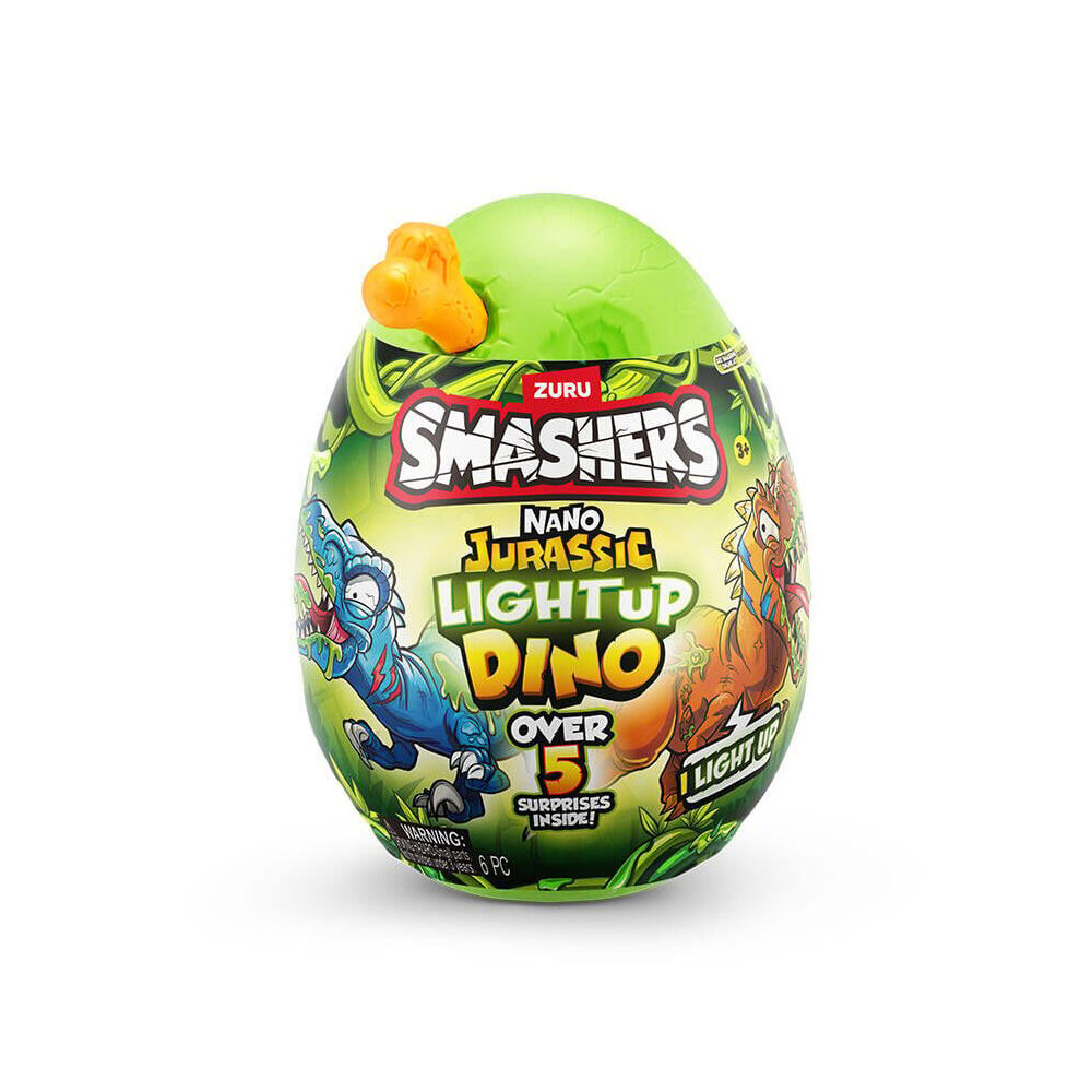 Zuru Smashers Jurassic Light-Up Nano Egg Action Figure Kids Toy Assorted 3y+ (3 Pack) — image 2