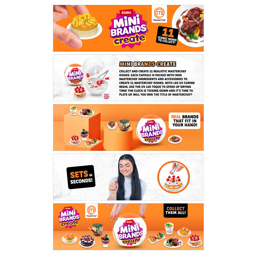 Zuru Mini Brands Create Master Chef Series 1 Kids Food/Dessert Toy Assorted 6y+ — image 3