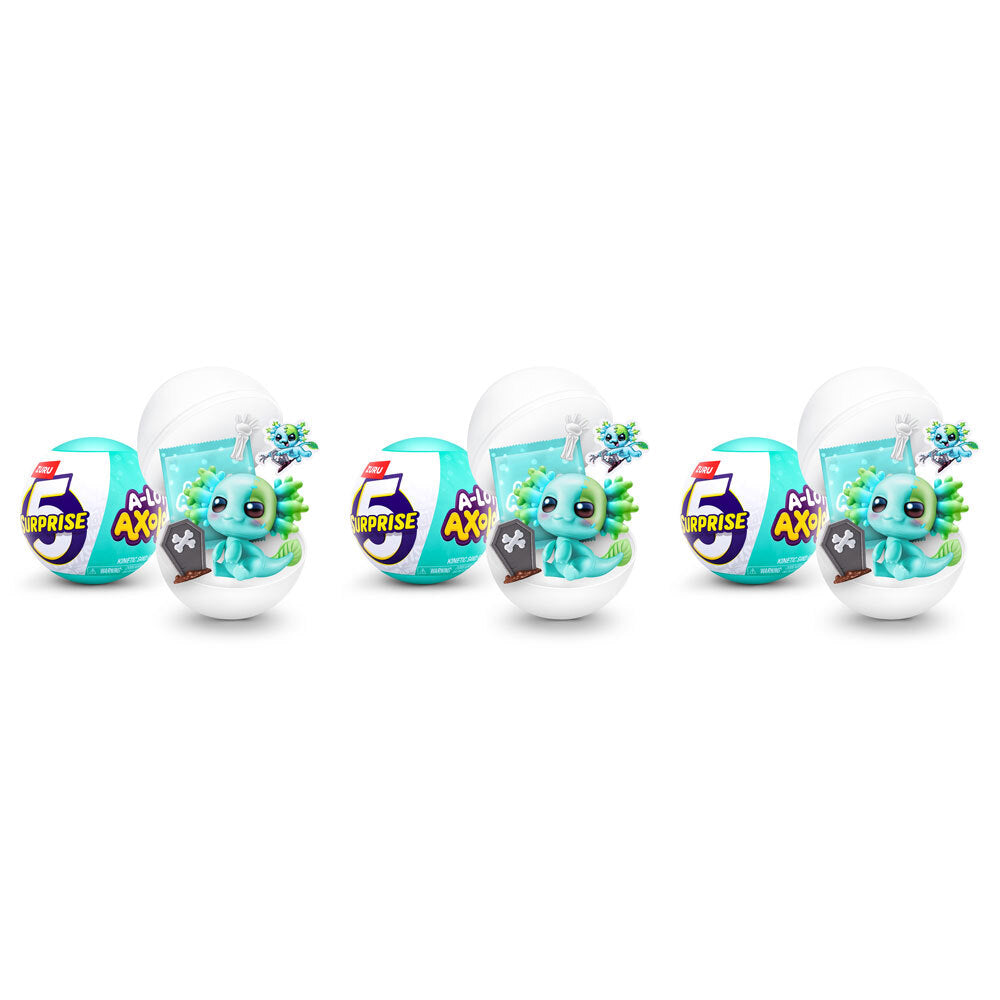 Zuru 5 Surprise Axolotls Kids/Children Action Figure Play Toy Assorted 3y+ (3 Pack)