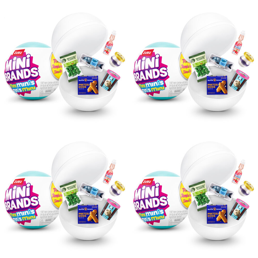 Zuru Mini Brands Fill the Fridge Minis Display Playset Kids/Children 8y+ (4 Pack)
