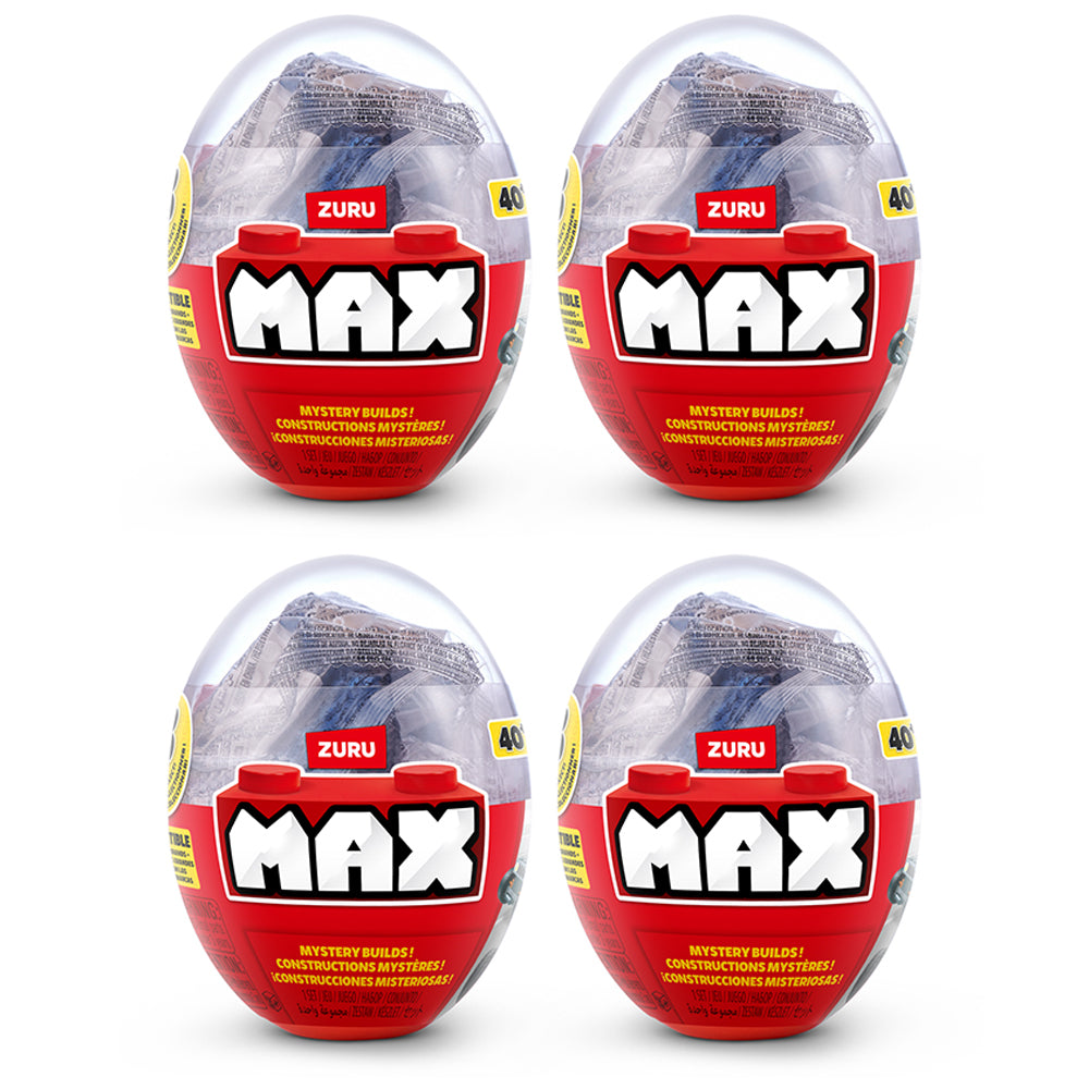 Zuru 40pc ZURU Max Build Construction Vehicle Egg Capsule Bricks Kids Toy Asstd 3+ (4 Pack)