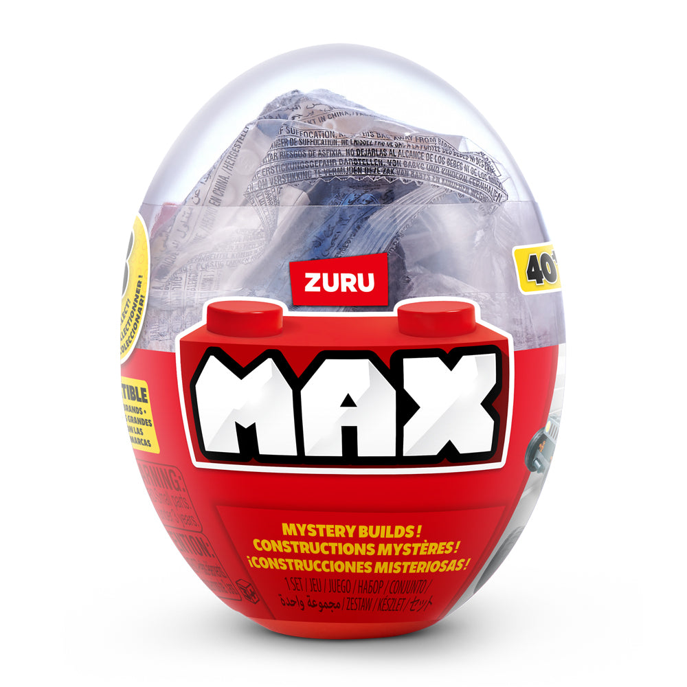 Zuru 40pc ZURU Max Build Construction Vehicle Egg Capsule Bricks Kids Toy Asstd 3+ (4 Pack) — image 2