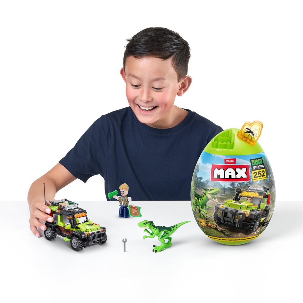 Zuru 252pc ZURU Max Build Dino Escape Egg Capsule Bricks Kids Building Play Toy 6+ (2 Pack) — image 8