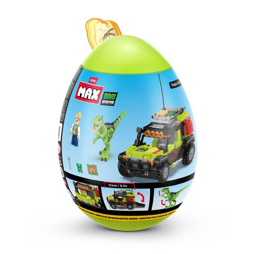 Zuru Max Build Dino Escape Egg Capsule Bricks Kids Building Play Toy 6y+ (252 Pieces)