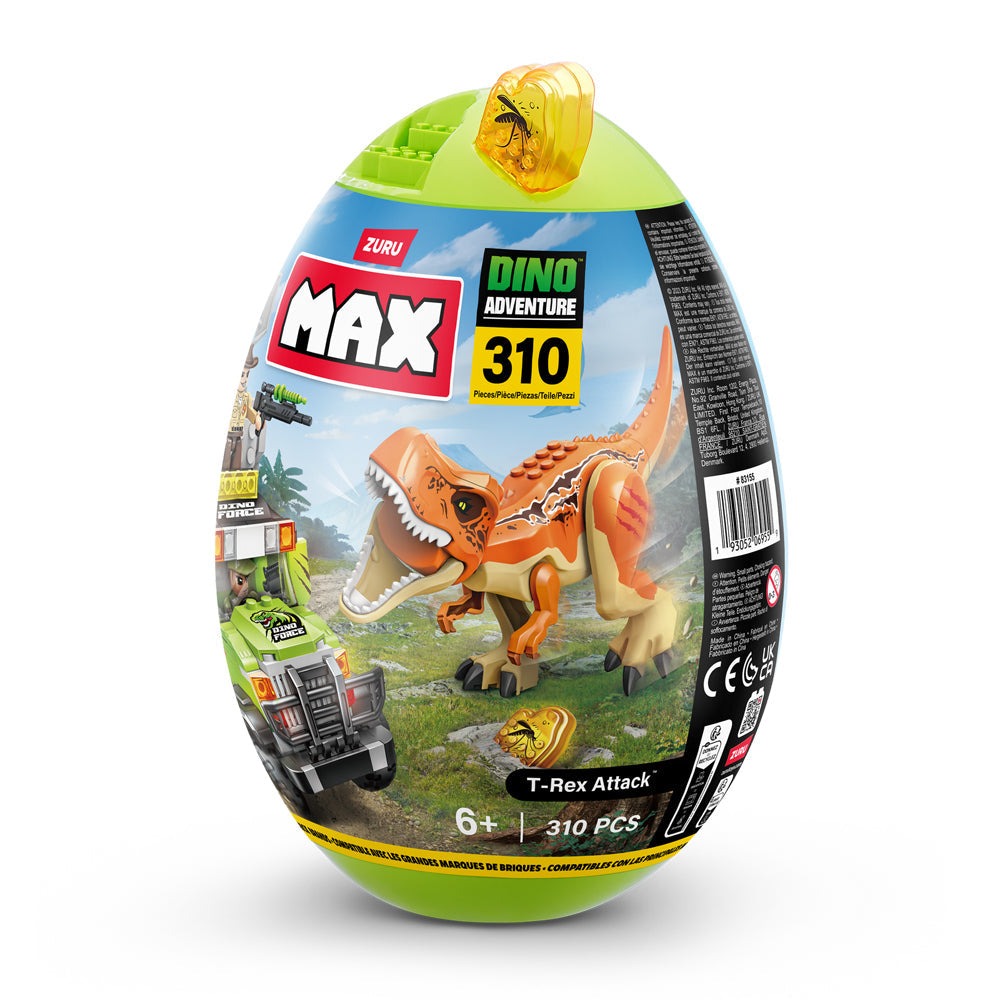 Zuru Max Build Dino Escape Egg Capsule Bricks Kids Building Play Toy 6y+ (310 Pieces) — image 2