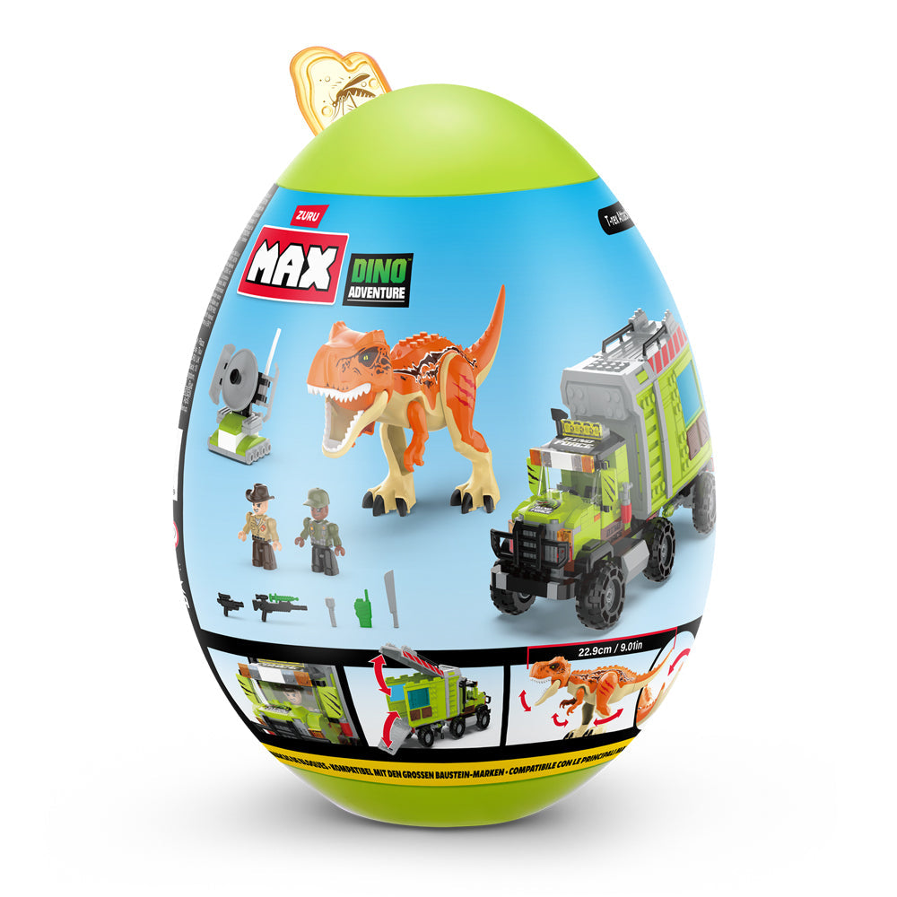 Zuru Max Build Dino Escape Egg Capsule Bricks Kids Building Play Toy 6y+ (310 Pieces)