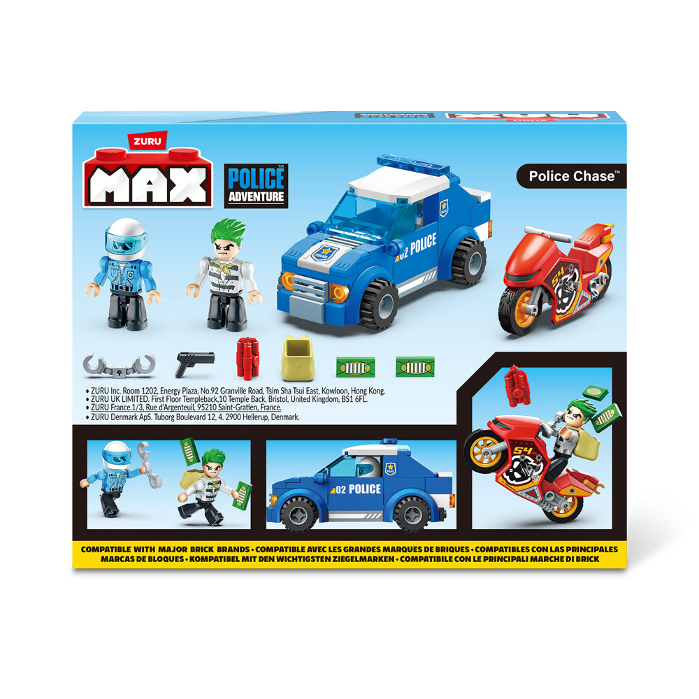 Zuru 125pc ZURU Max Build City Police Playset Bricks Kids Building Figure Toy 6y+ (2 Pack) — image 2
