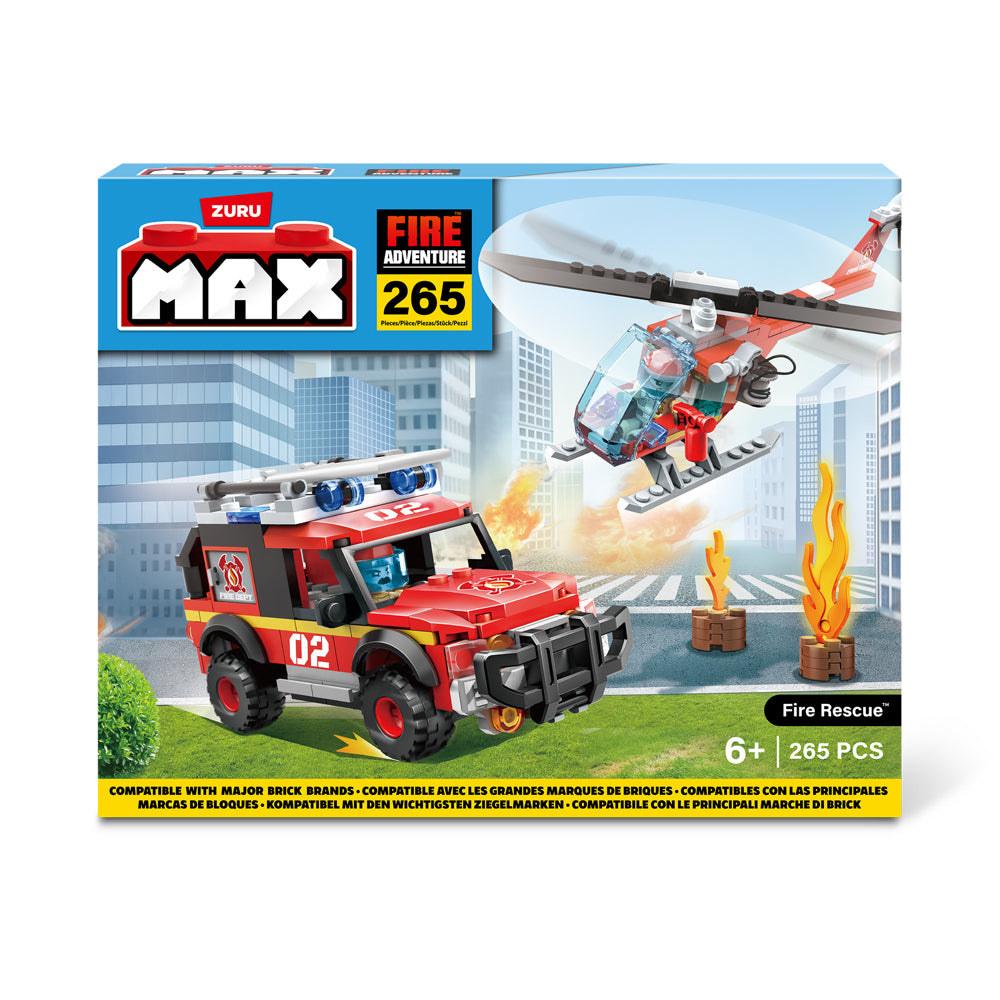 Zuru Max Build Construction City Fire Rescue Kids Building Play Toy 6y+ (265 Pieces) — image 2