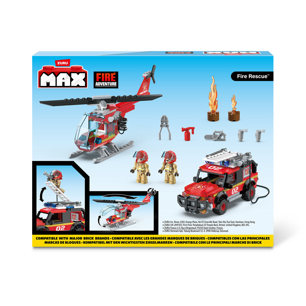 Zuru Max Build Construction City Fire Rescue Kids Building Play Toy 6y+ (265 Pieces)