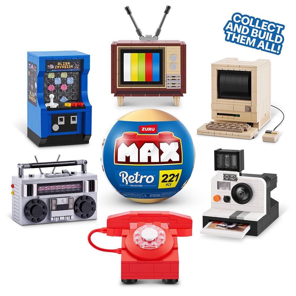Zuru Max Premium Retro Series Building Bricks Kids/Children Toy Assorted 8y+ (2 Pack) — image 7