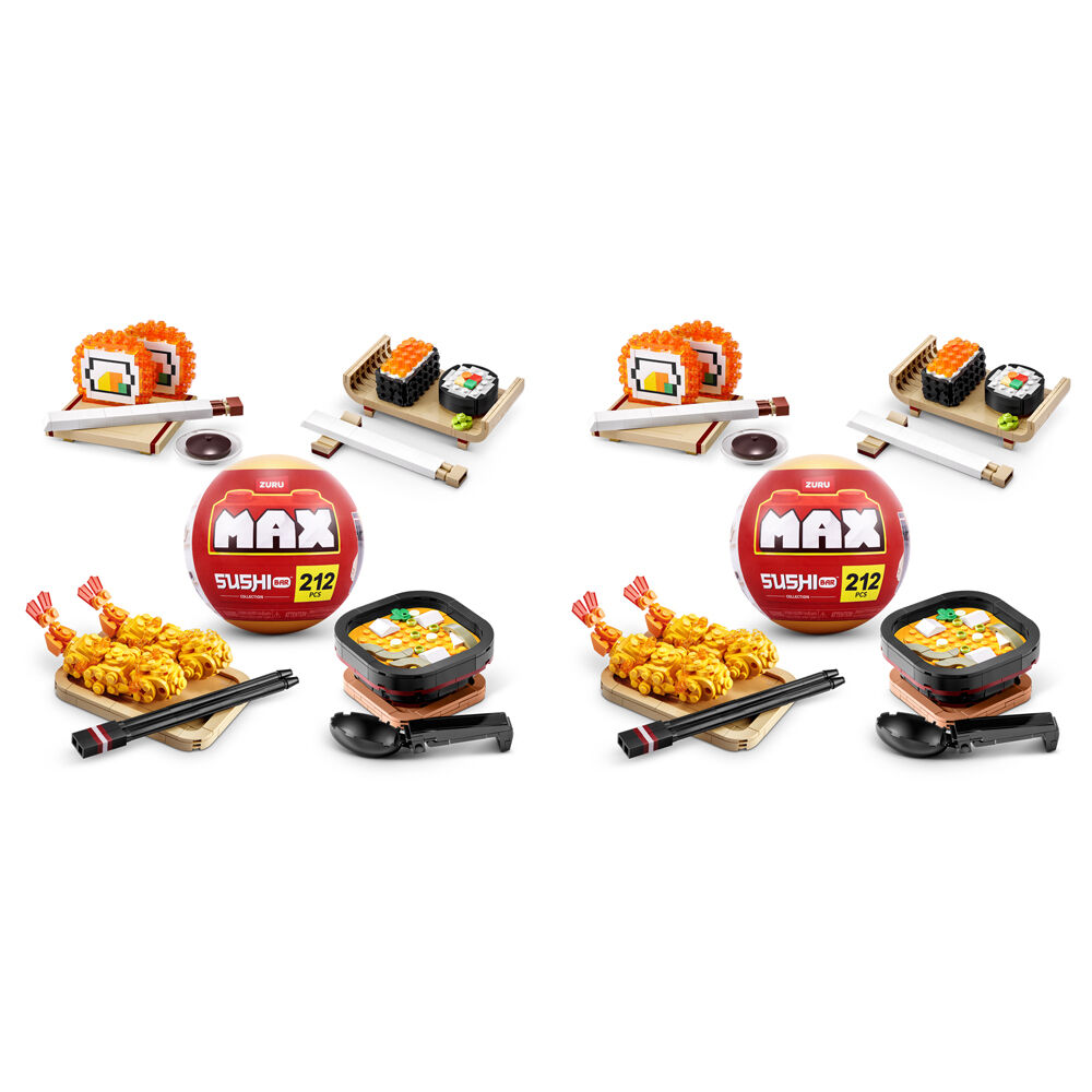 Zuru Max Premium Sushi Bar Brick Building Set Collection Kids/Children 8y+ (2 Pack)