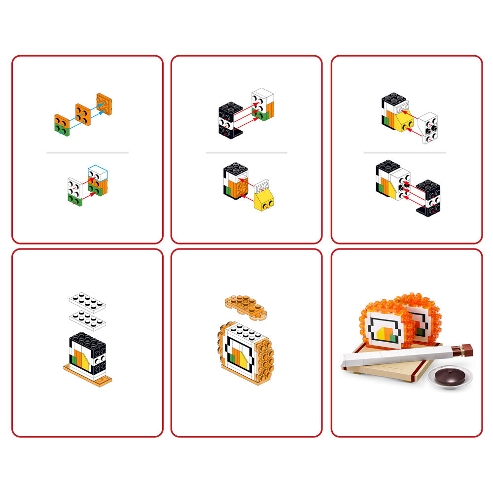 Zuru Max Premium Sushi Bar Brick Building Set Collection Kids/Children 8y+ (4 Pack) — image 2