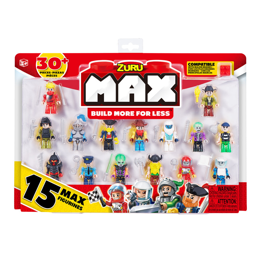 Zuru 15pc Zuru Max Build Construction Figurine Pack Kids Interactive Figure 3y+ (2 Pack) — image 3