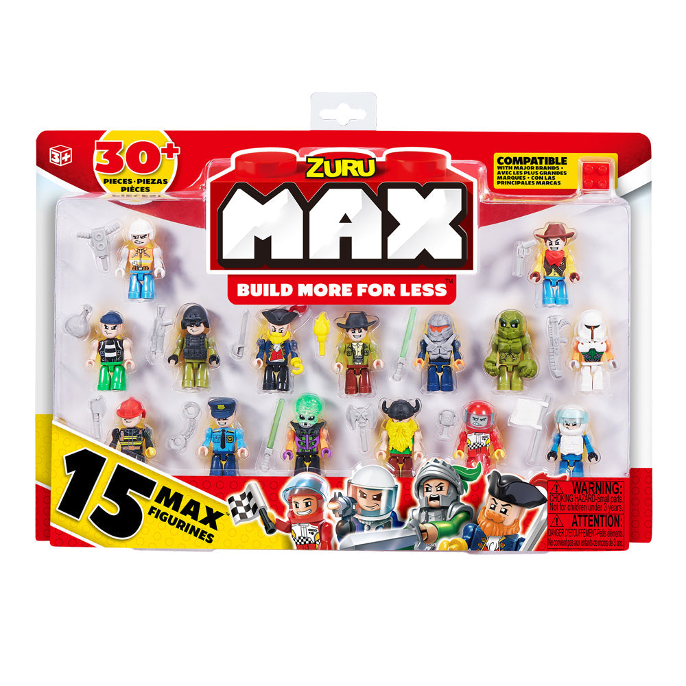 Zuru 15pc Zuru Max Build Construction Figurine Pack Kids Interactive Figure 3y+ (2 Pack) — image 4