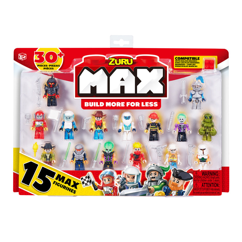 Zuru 15pc Zuru Max Build Construction Figurine Pack Kids Interactive Figure 3y+ (2 Pack) — image 5