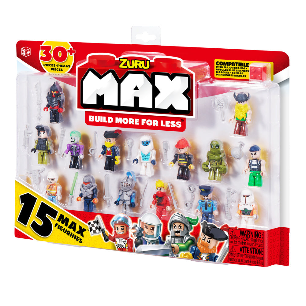 Zuru 15pc Zuru Max Build Construction Figurine Pack Kids Interactive Figure 3y+ (2 Pack) — image 6