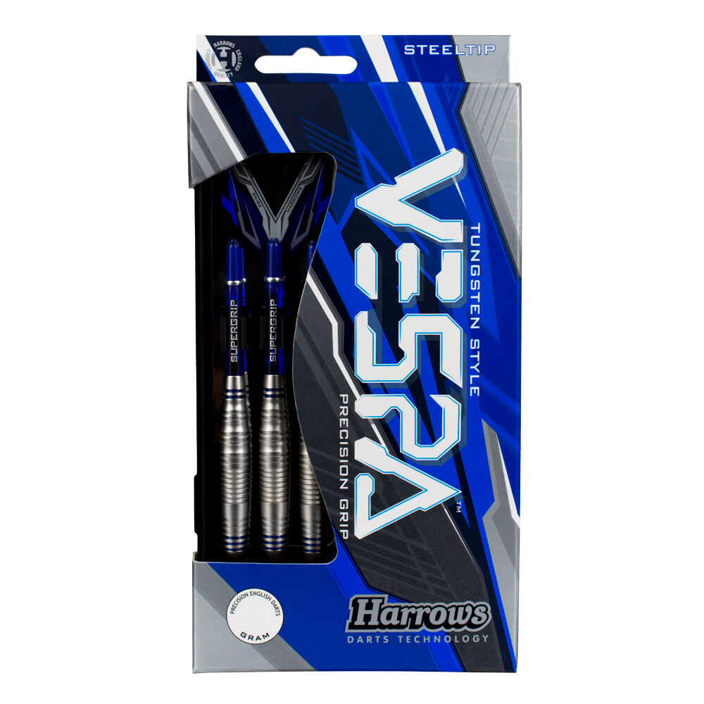 Harrows Durable Precise Vespa Brass Throwing Darts w 3 Grip Styles — 24gm