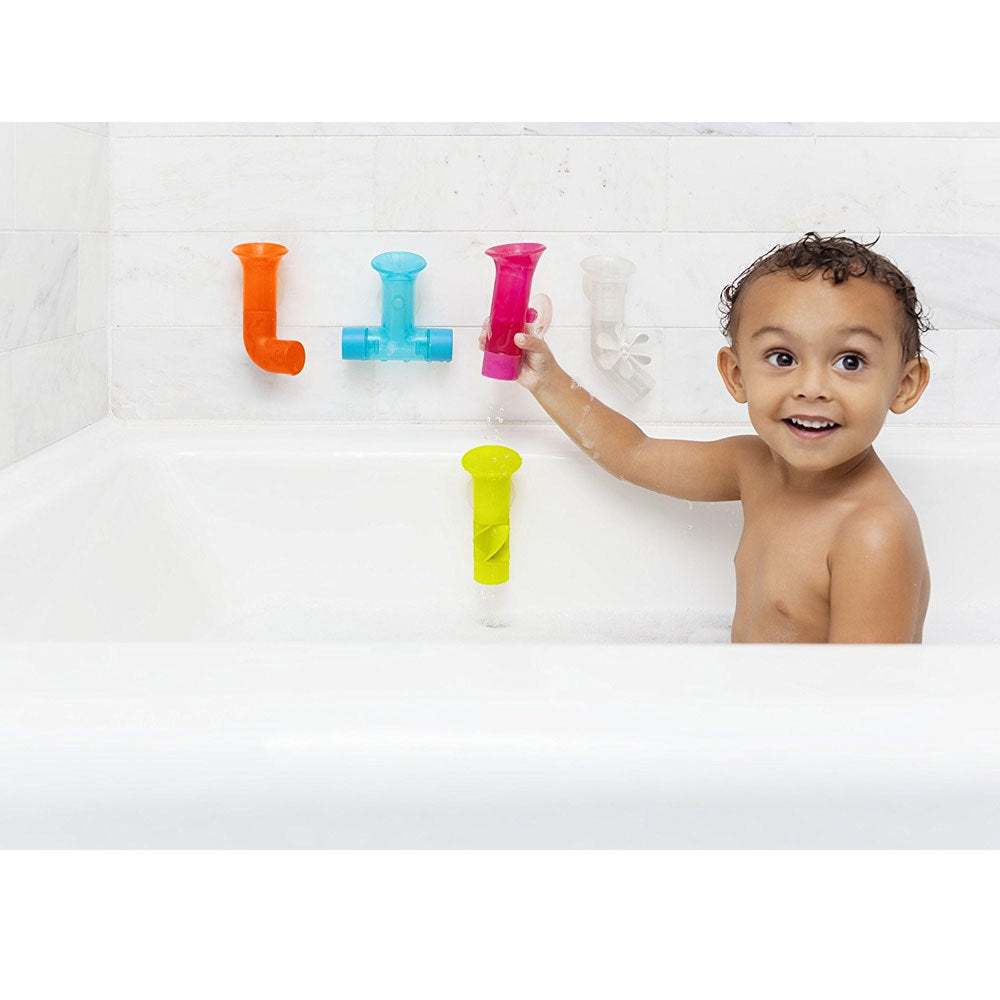 Boon 5pc Pipes Building Bath Toy Suction Set Tub/Shower Play/Fun Kids/Toddler — image 3