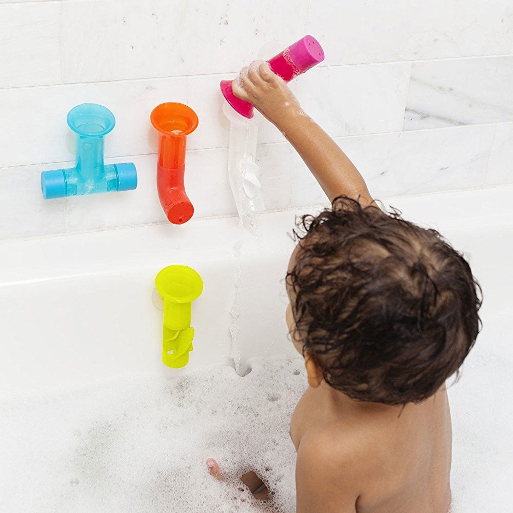 Boon 5pc Pipes Building Bath Toy Suction Set Tub/Shower Play/Fun Kids/Toddler — image 2