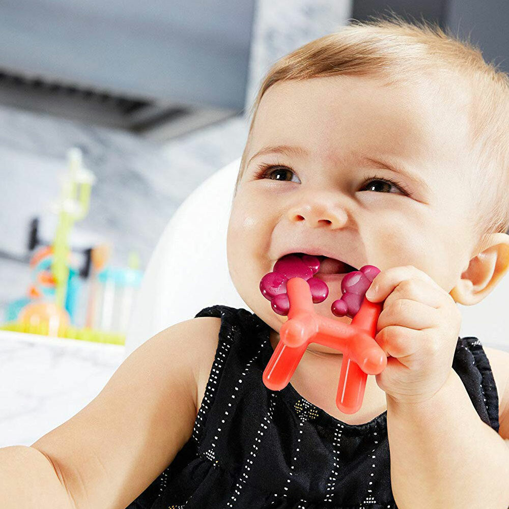 Boon Prance Silicone Teether Baby/Newborn Teething Toy Unicorn 0m+ Pink/Purple — image 3