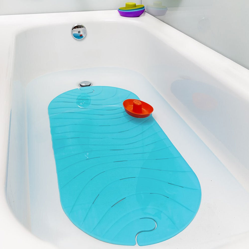 Boon Blue Ripple 92cm Non Slip Bath Mat/Baby/Kids/Toddler Tub/Shower Safety/Grip — image 4