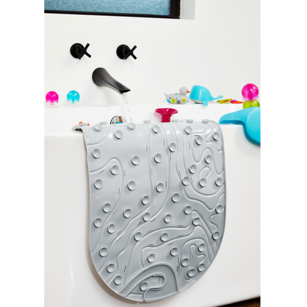 Boon Griffle Bath Mat Shower/Non Slip Bathing Baby/Toddler Kids Safety Grip Grey — image 6
