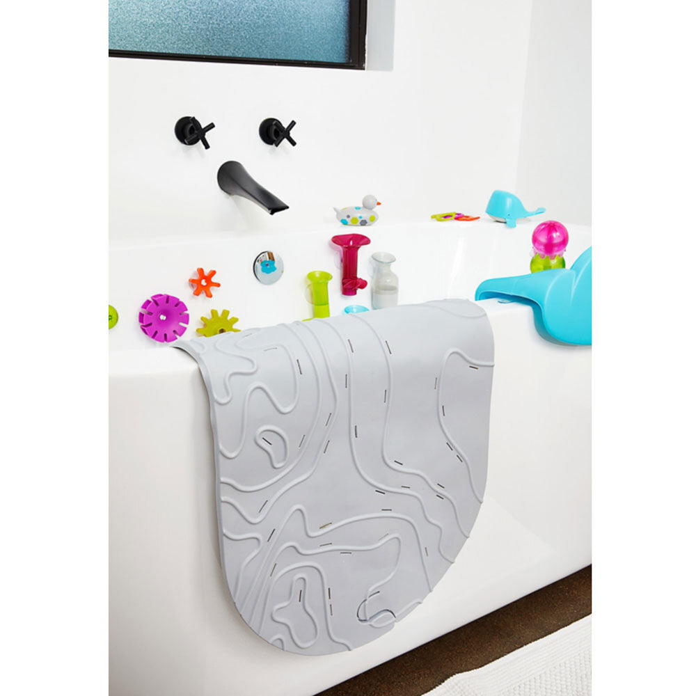 Boon Griffle Bath Mat Shower/Non Slip Bathing Baby/Toddler Kids Safety Grip Grey — image 5