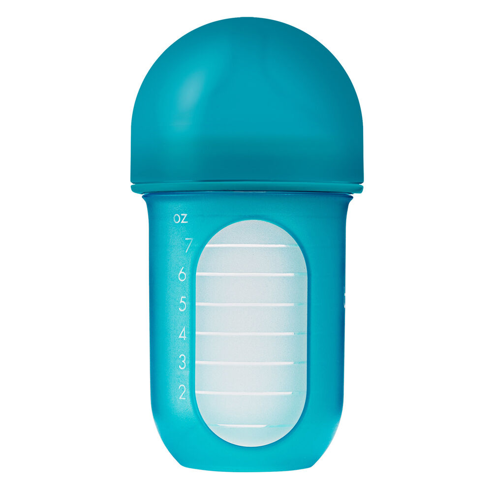 Boon Nursh Collapsible Silicon Baby Bottle Blue 237ml 3 Months+ (3 Pack) — image 5