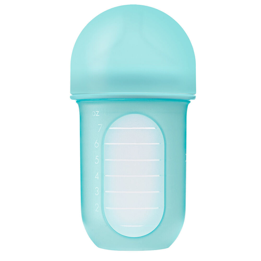 Boon Nursh Collapsible Silicon Baby Bottle Blue 237ml 3 Months+ (3 Pack) — image 7