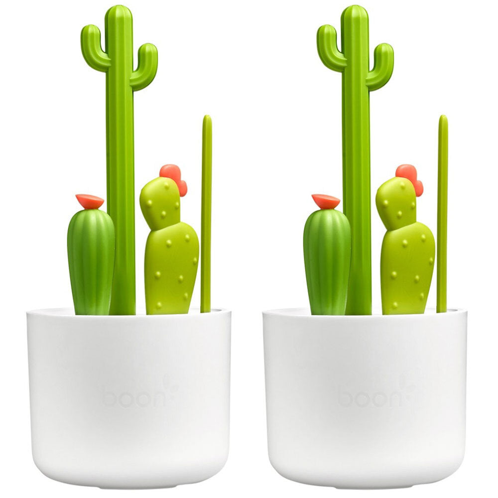 Boon Cacti Bottle Brush Set - White/Green (8 Pieces)