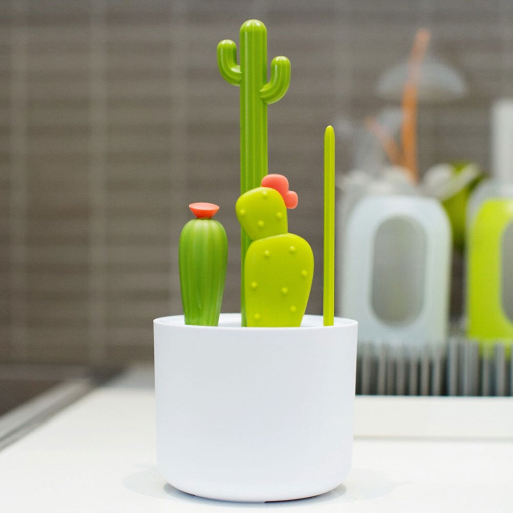 Boon Cacti Bottle Brush Set - White/Green (4 Pieces) — image 7