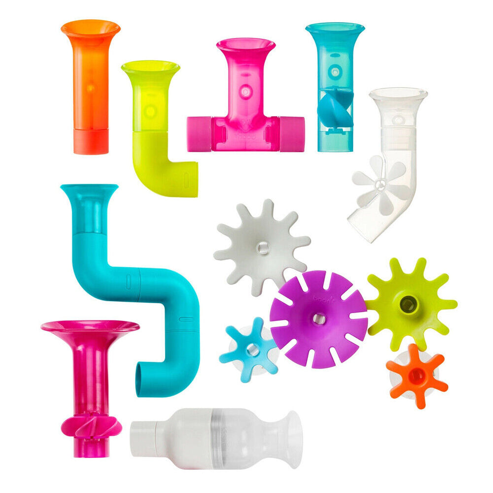 Boon Pipes/Tube/Cogs Bath Fun Toy Shapes Bundle Baby/Kids Children 12m+ (13 Pieces)