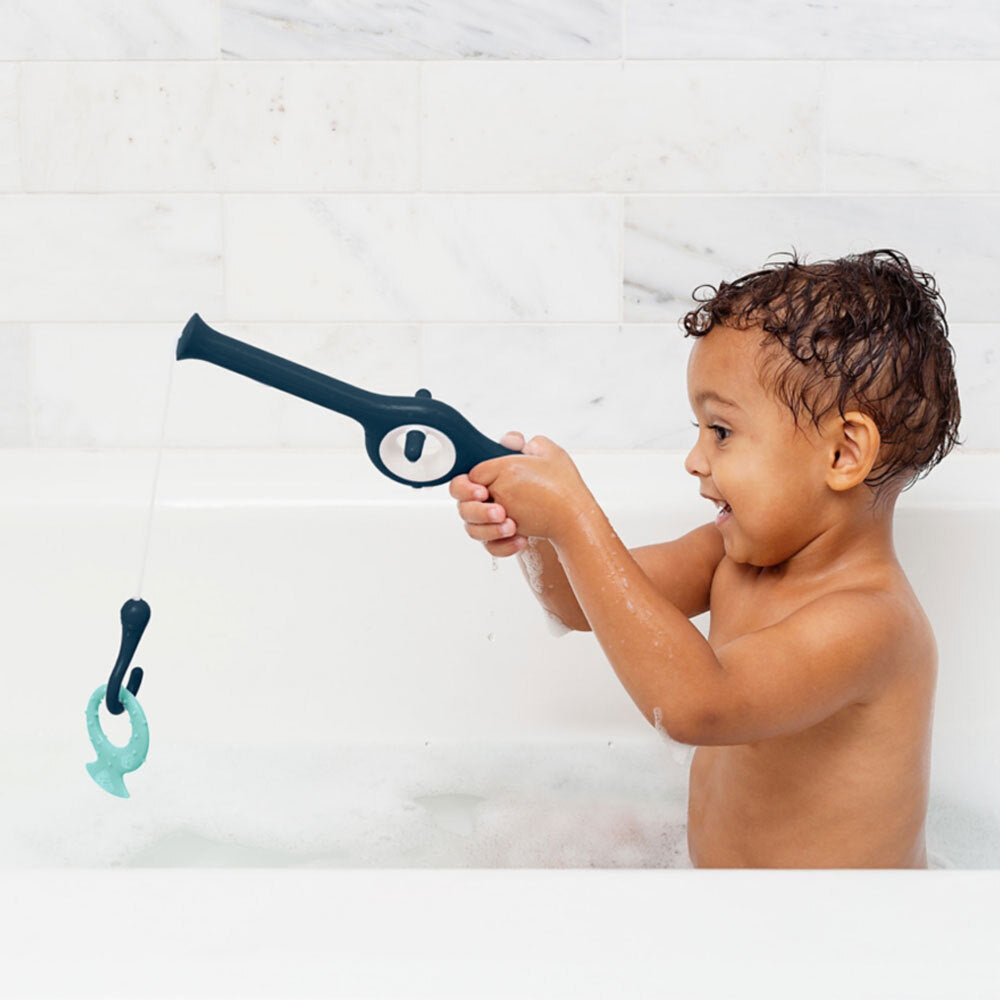 Boon Cast Fishing Reel Pole Bath Floating Baby/Toddler Fun Water Toy 18m+ Navy — image 4