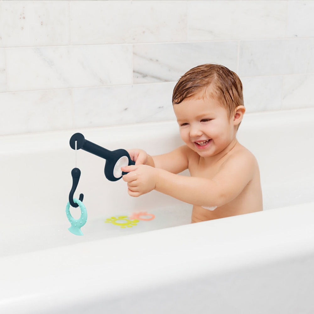 Boon Cast Fishing Reel Pole Bath Floating Baby/Toddler Fun Water Toy 18m+ Navy — image 3