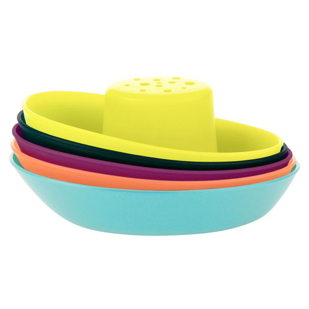 Boon Fleet Stacking Boats/Ship Cup Set Baby/Toddler Kids Water Bath Toys 9m+ (5 Pieces) — image 3