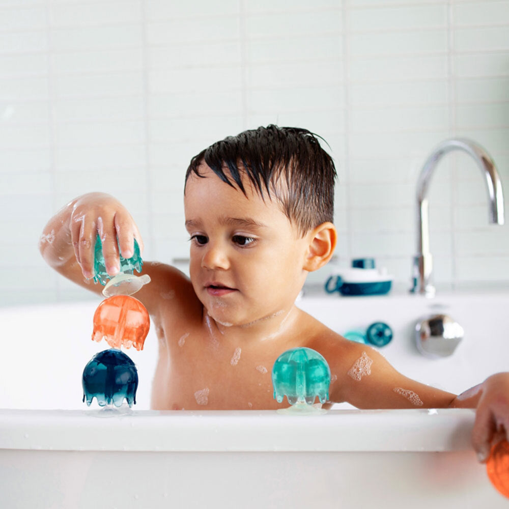 Boon Jellies Suction Cup Baby/Toddler Bath Water Fun Jelly Fish Toys 12m+ Navy — image 5