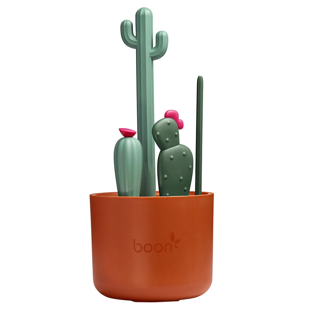 Boon 24cm Cacti Brushes Feeding Baby Nipple/Bottle Cleaning Brush Set Green (4 Pieces) — image 2