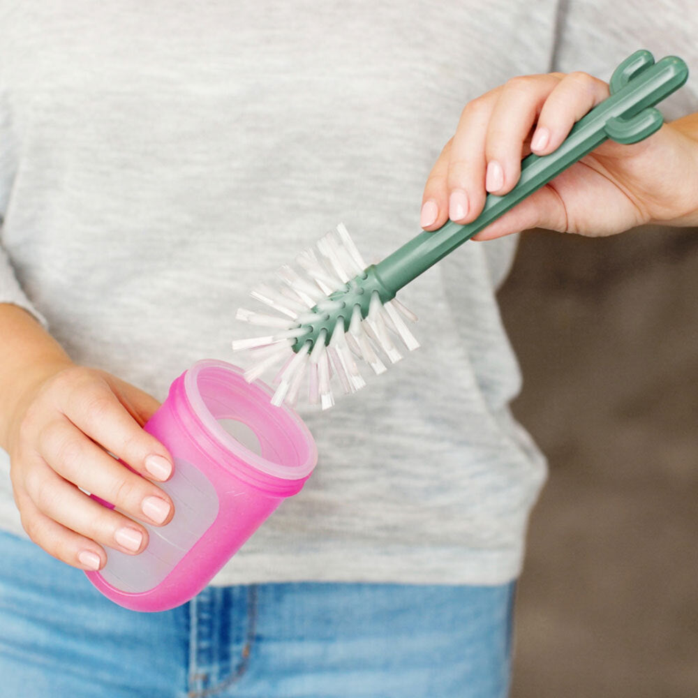 Boon 24cm Cacti Brushes Feeding Baby Nipple/Bottle Cleaning Brush Set Green (4 Pieces) — image 4