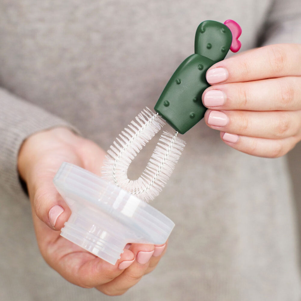 Boon 24cm Cacti Brushes Feeding Baby Nipple/Bottle Cleaning Brush Set Green (4 Pieces) — image 6
