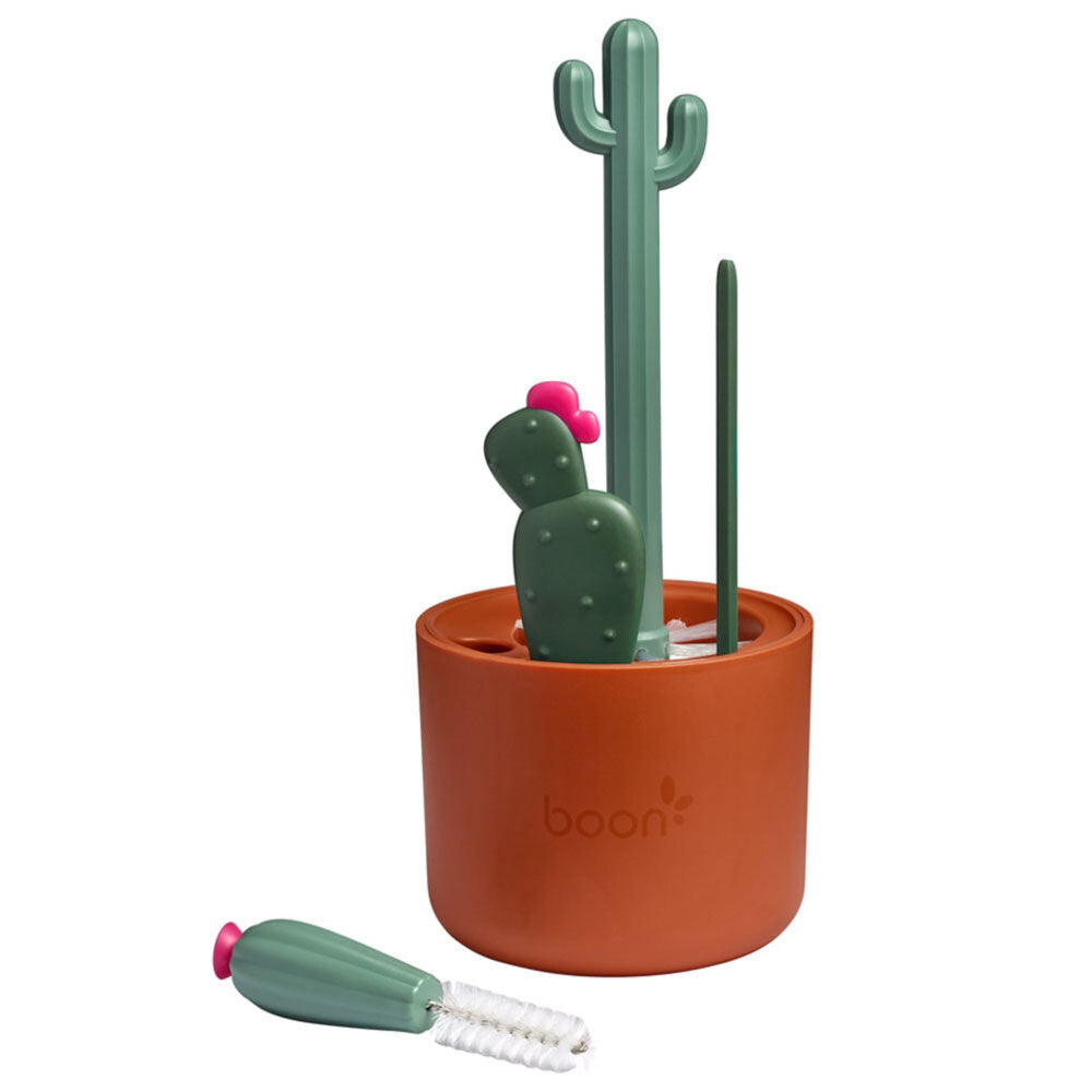 Boon 24cm Cacti Brushes Feeding Baby Nipple/Bottle Cleaning Brush Set Green (4 Pieces) — image 3