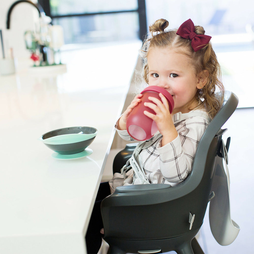 Boon Catch Food Bowl Feeder w/ Spill Catcher Baby/Toddler Kids 9m+ Mint/Charcoal — image 2