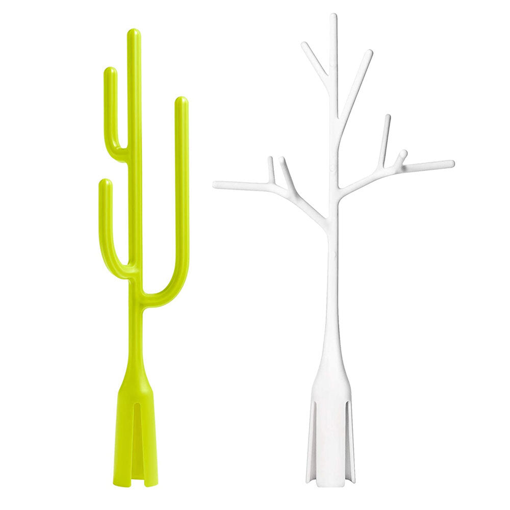 Boon Poke/Twig 27cm Bottle Drying Rack Accessory White/Green (2 Pack)