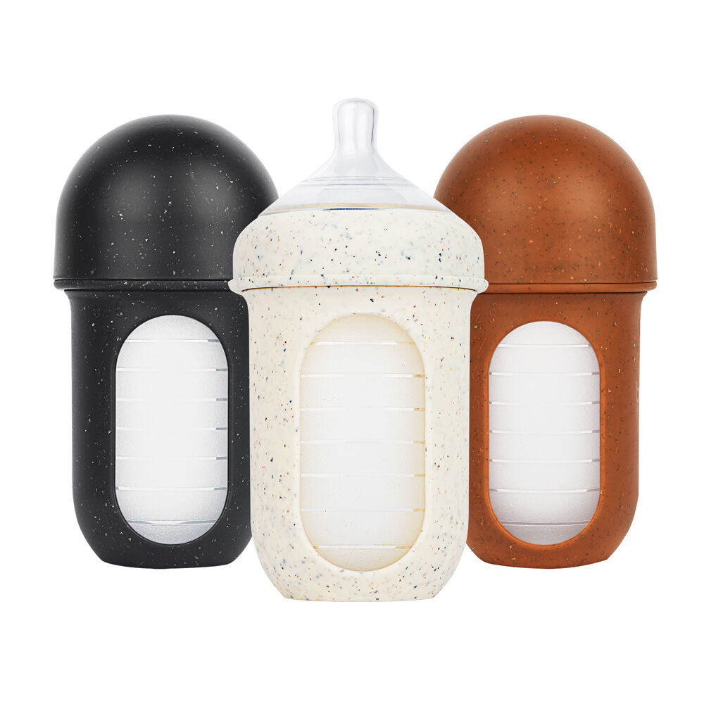 Boon Nursh Collapsible Silicone Baby Bottle Speckle 237ml 3 Months+ (3 Pack) — image 3