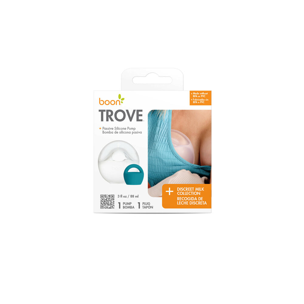 Boon Trove Silicone Manual Breast Pump 88ml Milk Collector 11x11cm White (2 Pack) — image 2
