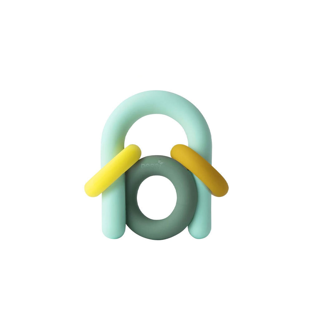 Boon HOOP Dishwasher Safe Food-Grade Silicone Toddler/Baby Teether Toy 0M+
