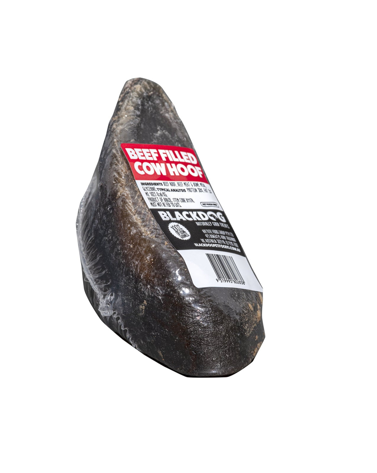Blackdog Beef Filled Cow Hoof Dog Treat Natural Long Lasting Dental Health Supporter - 7-10cm Size Range