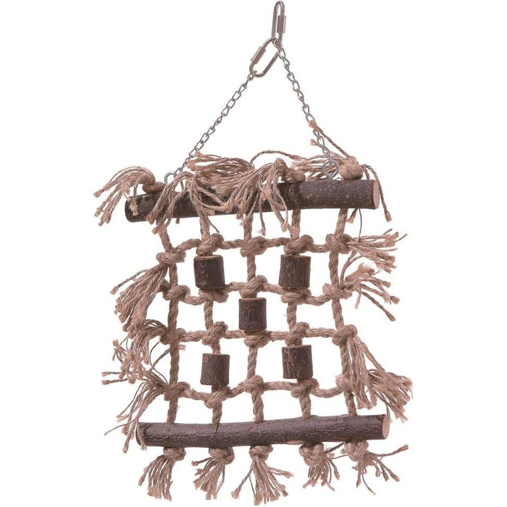 Nature Island 24cm Hanging Jute Canopy Pet Bird Exercise Fun Cage Toy Small