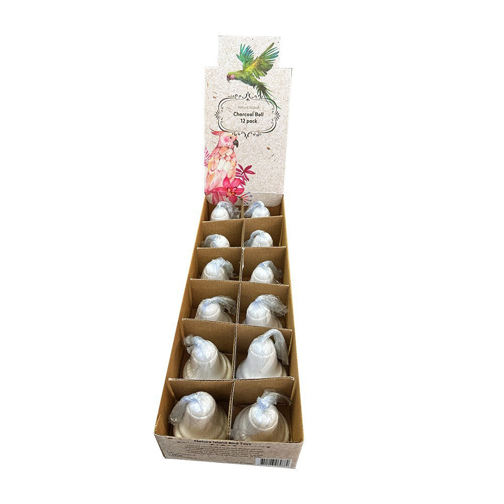 Nature Island Calcium Bell Avian Pet Supplement Fun Bird Cage Play Toy (12 Pack)