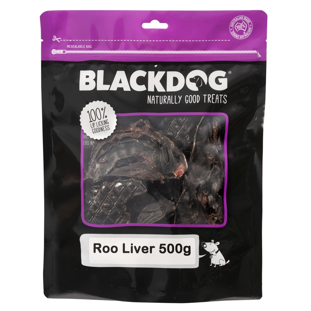 Blackdog 500g Kangaroo/Roo Liver Treats Low Fat Food Snacks/Chews for Puppy/Dog