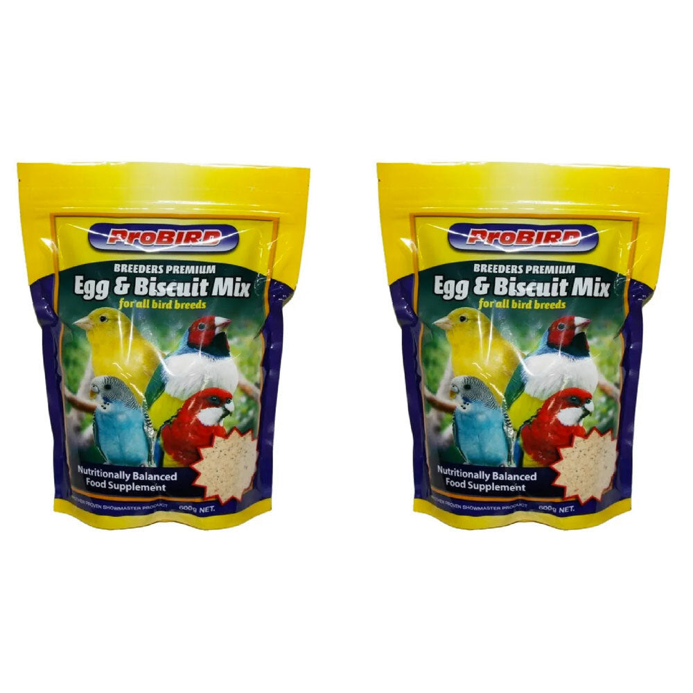 Probird Breeders Premium All Bird Egg & Biscuit Mix Meal Supplement 600G (2 Pack)